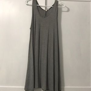 Black and white striped dress